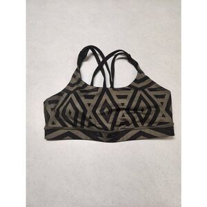 Lululemon Energy Bra Solid Black Luxtreme Crisscross Strappy Sz 8